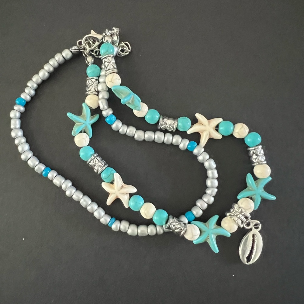 Beach Themed Anklet ~ Cowrie Shell